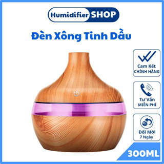 Đèn Xông Tinh Dầu Toả Hương Thơm Aroma 300ml, Máy Xông Tinh Dầu Khuếch Tán Hương Thơm Khử Mùi Ẩm Mốc Diệt Khuẩn