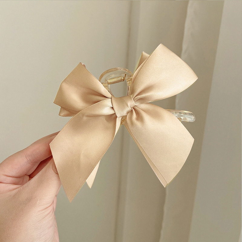 🍒🍒CHERRYKOKO Kẹp tóc càng cua đính nơ ruy băng phong cách Hàn Quốc đơn giản thời trang dành cho nữ