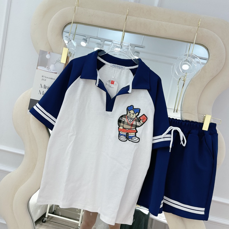 [ 𝐅𝐑𝐄𝐄 𝐒𝐇𝐈𝐏 ] Set gấu HOT , xinh la phải lên ngay nha ce ơiii  ❌  Fom lên thể thao , gấu thêu đính nổi chất