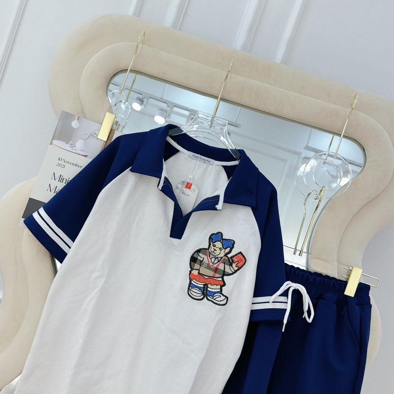 [ 𝐅𝐑𝐄𝐄 𝐒𝐇𝐈𝐏 ] Set gấu HOT , xinh la phải lên ngay nha ce ơiii  ❌  Fom lên thể thao , gấu thêu đính nổi chất