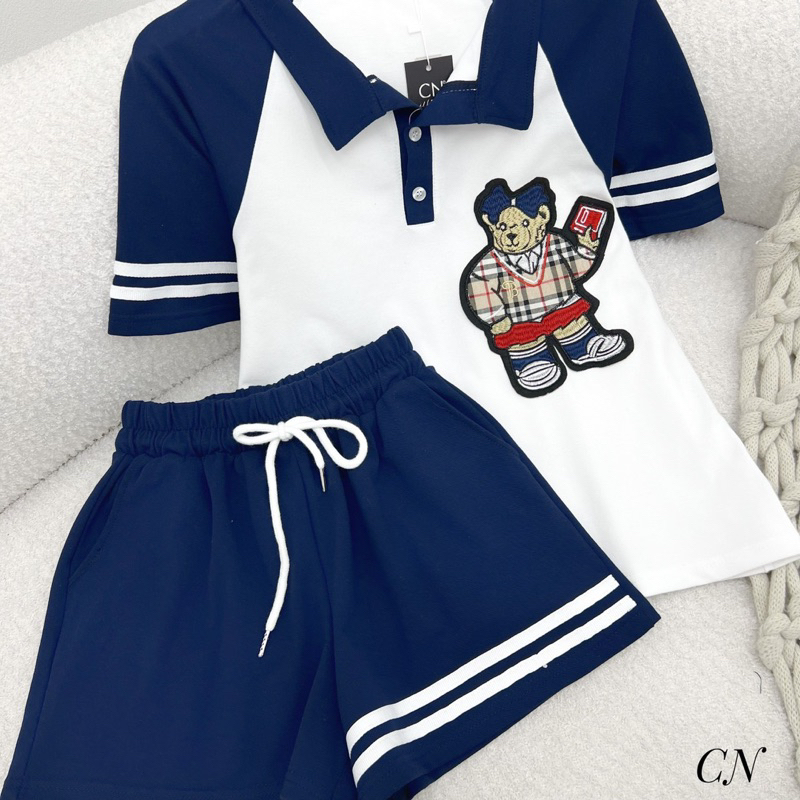 [ 𝐅𝐑𝐄𝐄 𝐒𝐇𝐈𝐏 ] Set gấu HOT , xinh la phải lên ngay nha ce ơiii  ❌  Fom lên thể thao , gấu thêu đính nổi chất