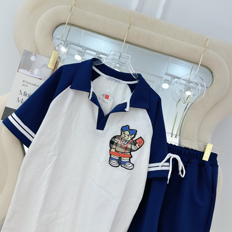 [ 𝐅𝐑𝐄𝐄 𝐒𝐇𝐈𝐏 ] Set gấu HOT , xinh la phải lên ngay nha ce ơiii  ❌  Fom lên thể thao , gấu thêu đính nổi chất