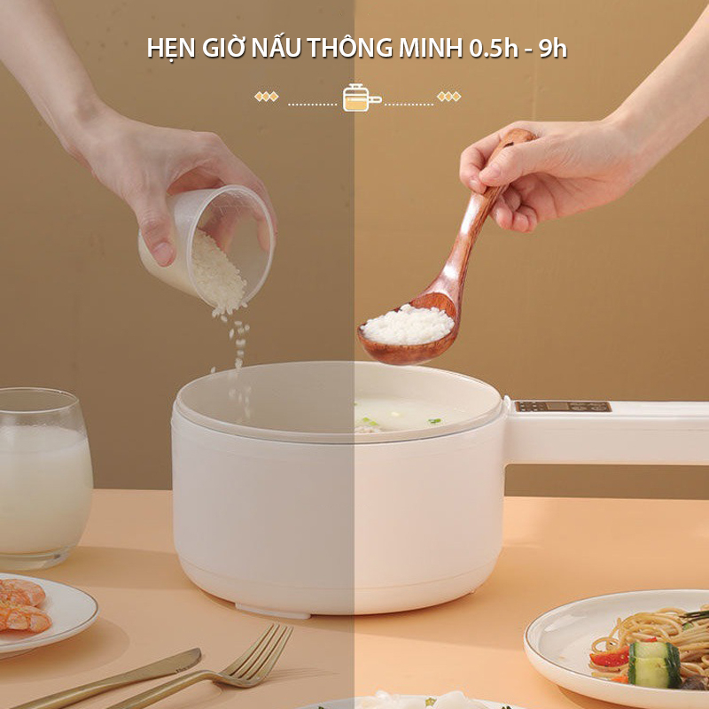 Nồi Nấu Điện Gia Đình Đa Năng Nồi Lẩu Điện, Nối Nấu Mỳ Mini Xào Nấu Chống Dính