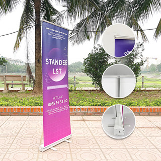 Chân Standee Cuốn Nhựa kt 60x160cm. Standee Giá Rẻ, Banner Cuốn | LST