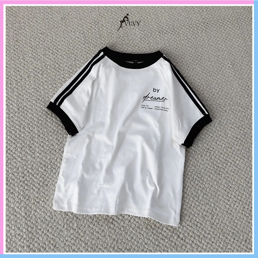 Áo thun nữ, áo phông nữ baby tee thun tay ngắn cổ tròn dáng ôm vừa co dãn 4 chiều in họa tiết AT9 | BigBuy360 - bigbuy360.vn