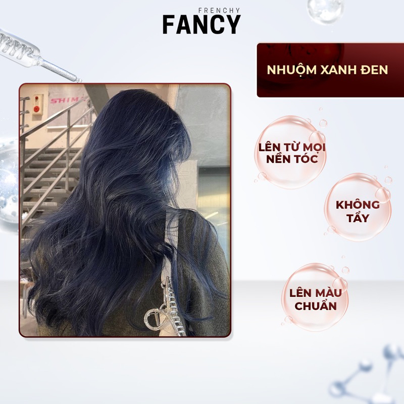 Nhuộm Tóc Xanh Đen - Xanh Than Collagen Bóng Mượt Noveno - Không Tẩy - Có Sẵn Oxy Gel và Bộ dụng cụ nhuộm