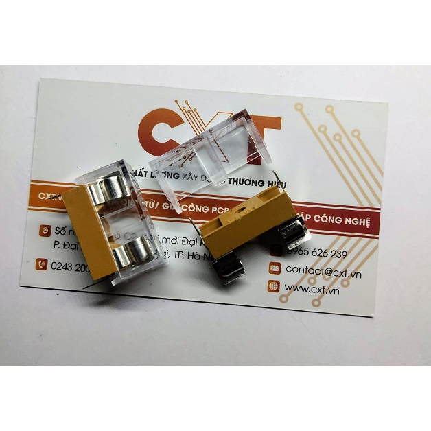 Đế cầu chì 5x20mm - có nắp trong suốt FS02 HQ 6A
