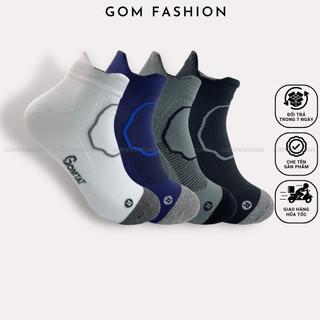 Tất nam cổ thấp thể thao GOMTAT, chất liệu cotton cao cấp hút ẩm thoáng khí khử mùi êm chân -GOM502-THETHAO-1DOI