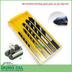 Bộ 5 mũi khoan đa năng mũi thép tungsten