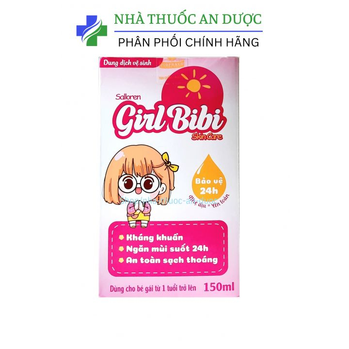 Dung dịch vệ sinh em bé Girl Bibi giúp kháng – hộp 150ml