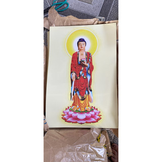 Tranh Phật A DI Đà 40x60 - Tranh ống Treo