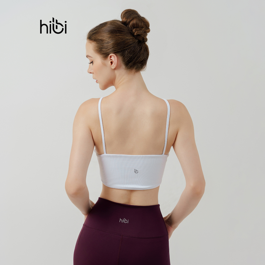 Áo Bra Tập Yoga Gym Hibi Sports BA514, Kiểu Áo Cổ Yếm Hai Dây, Chất Vải Rib Cao Cấp, Kèm Mút Ngực