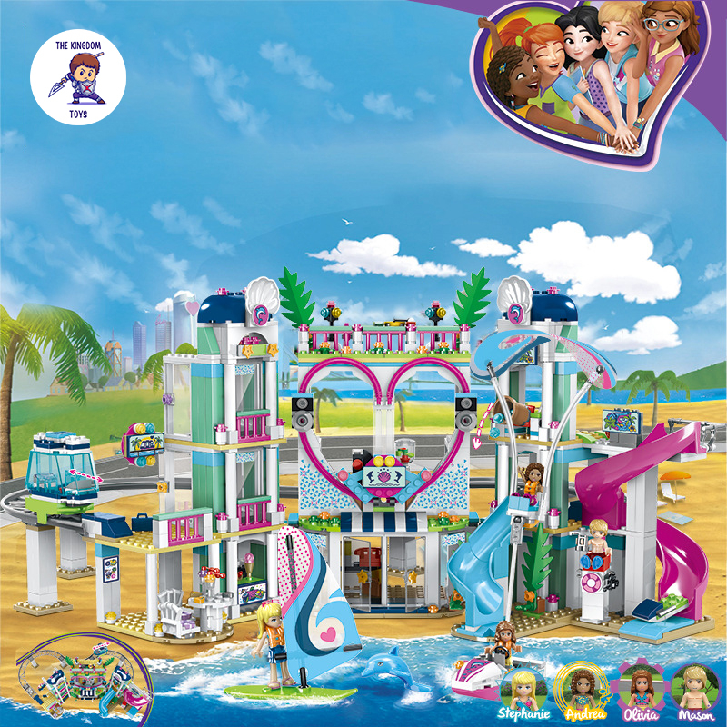 Đồ Chơi Lắp Ráp Mô Hình Công Viên Nước Trái Tim Stephanie Andrea Olivia Mason Đồ Chơi Bé Gái 3018