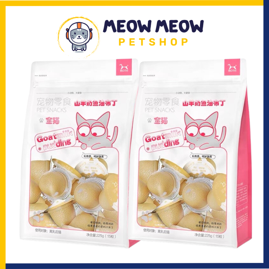 Pudding sữa dê và dầu cá cho mèo bổ sung canxi, dinh dưỡng