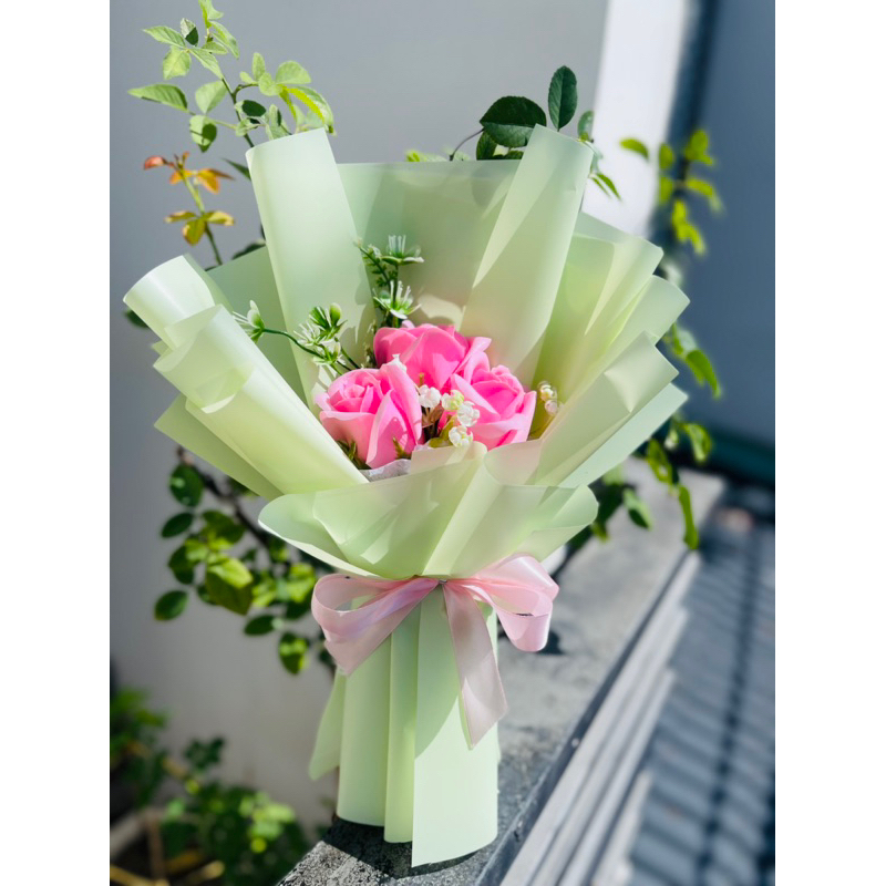 Hoa sáp thơm 3 bông lưu hương cực lâu - Món quà ý nghĩa cho người thân và bạn bè