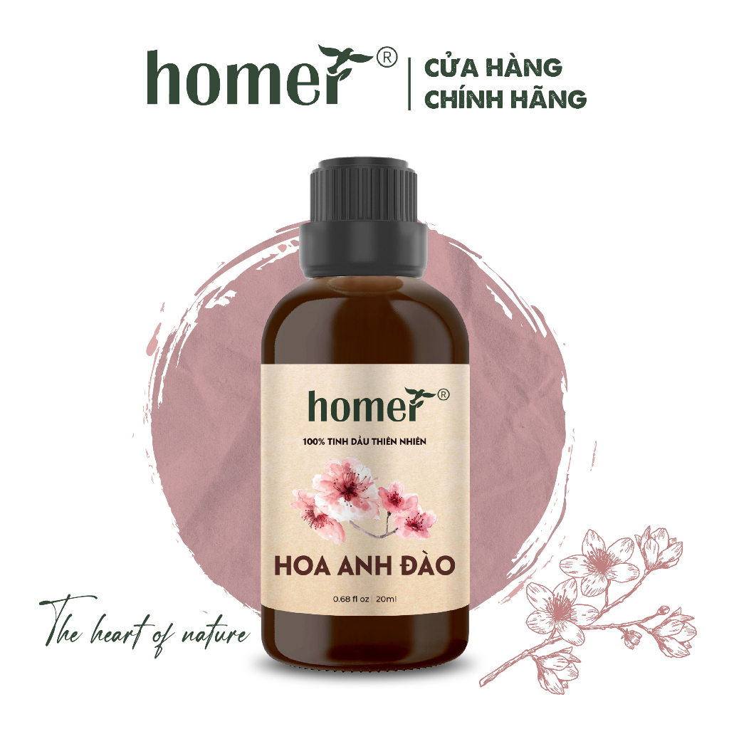Tinh dầu Hoa Anh Đào Nhật Bản Homer - Cherry Blossom Flower Essential Oil -  đạt chuẩn chất lượng kiểm định