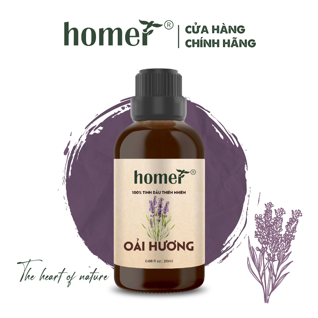 Tinh dầu Homer Oải Hương Tây Ban Nha - Lavender Essential Oil - đạt chuẩn chất lượng kiểm định