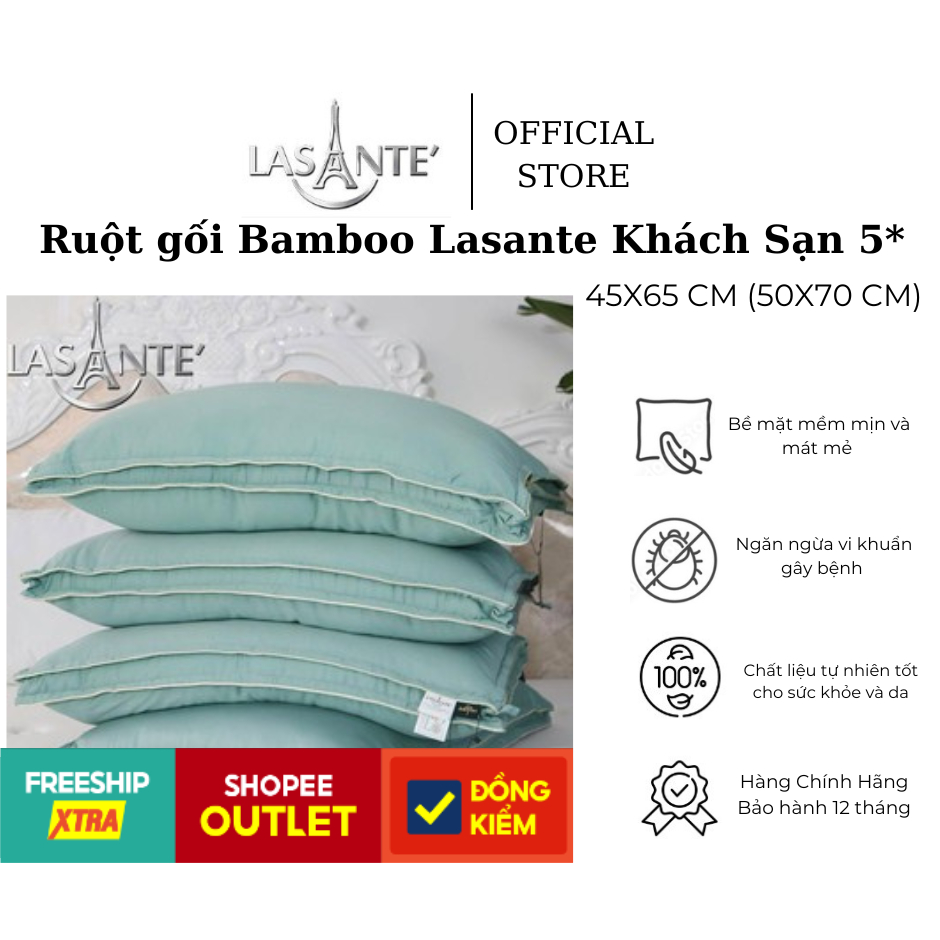 Ruột gối Bamboo Pháp Lasante từ bông lông vũ Pháp