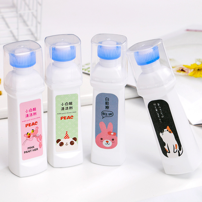 Chai Cọ Tẩy Trắng Giày Sneaker Đầu Chổi - Lọ Nước Đánh Vết Ố Bẩn - Chà Giặt plac Khô Lau Làm Sạch Giầy 88028