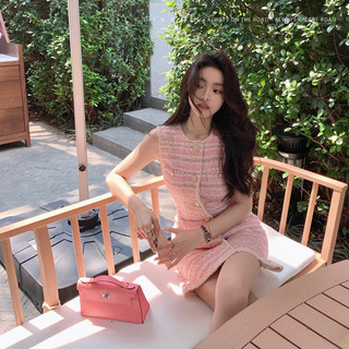 Đầm Váy Dạ Tweet , Dáng Ba Lỗ Tiểu Thư