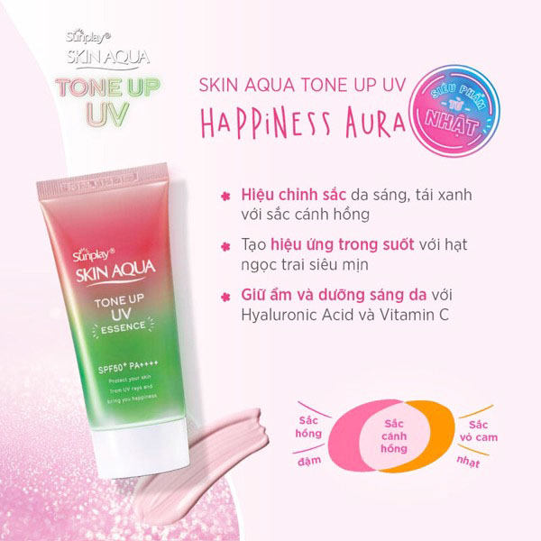 Kem Chống Nắng Skin Aqua Tone Up UV Essence SPF50+ PA++++ Nội địa Nhật