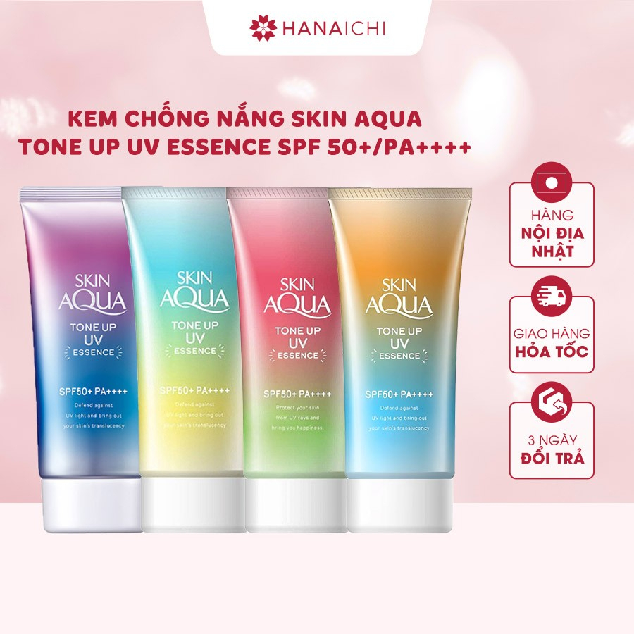 Kem Chống Nắng Skin Aqua Tone Up UV Essence SPF50+ PA++++ Nội địa Nhật