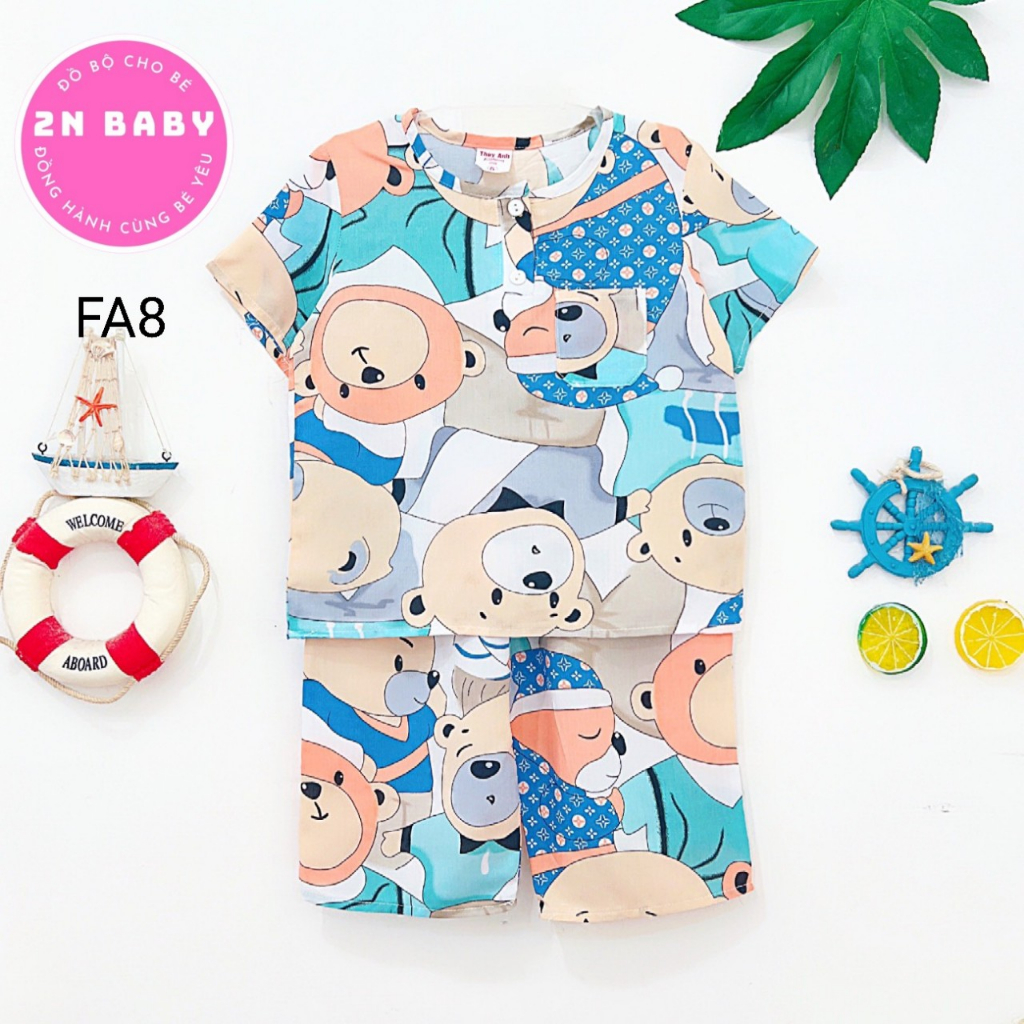 Đồ Tole Tay Ngắn Quần Dài BéTrai Siêu Dễ Thương 12-33kg (size 5- size M) link 2/2