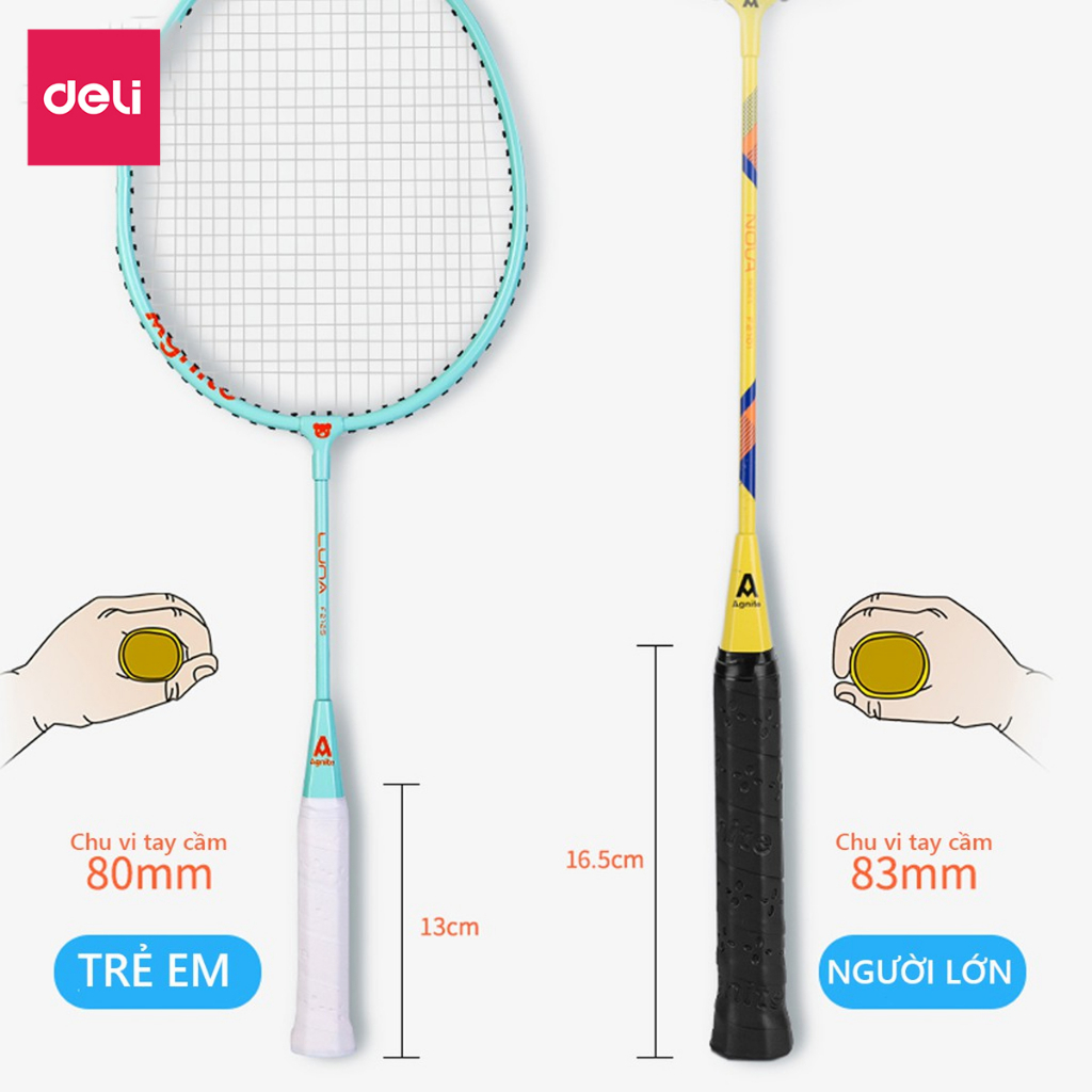 Bộ 2 vợt cầu lông chính hãng Agnite - phù hợp cho TRẺ EM, HỌC SINH – 2 chiếc- F2125
