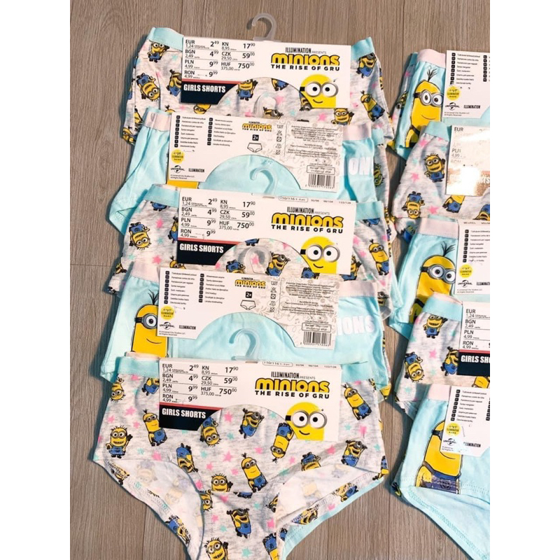 Sét 2 quần chip bé gái MINION DƯ XỊN NGUYÊN MÓC