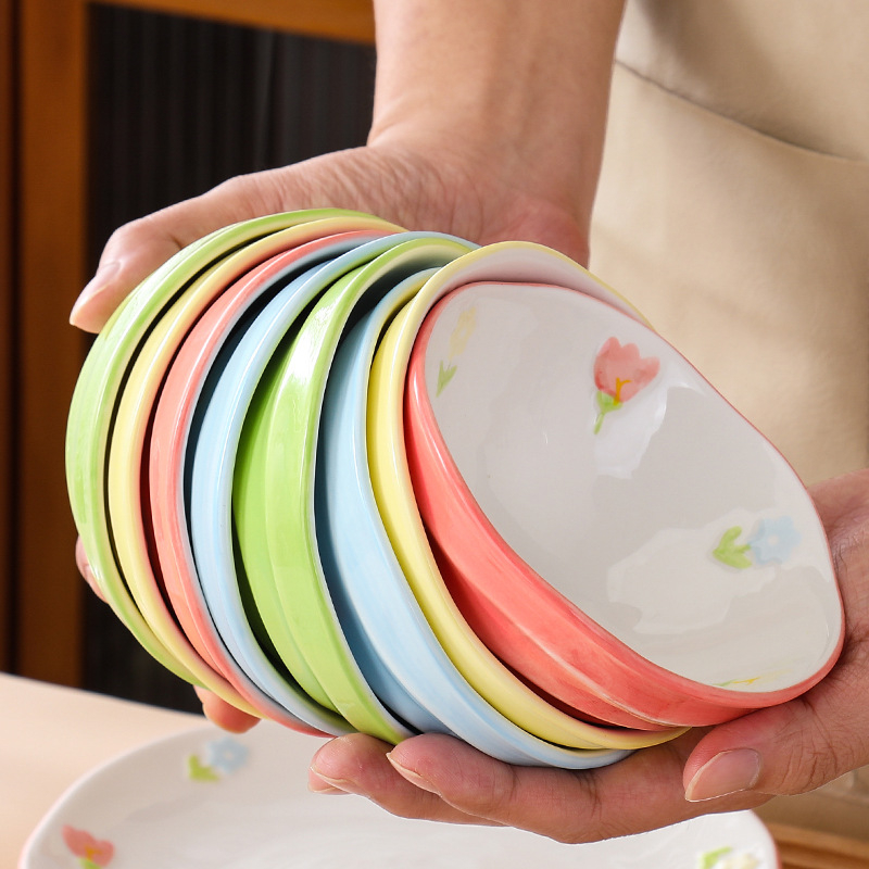 Bát Sứ Ăn Cơm Chén Đĩa Đựng Đồ Ăn Decor Hoa Nhỏ Màu Tươi Có Trắng Men Phục Vụ Bữa Ăn Hằng Ngày By 2Hương Shop