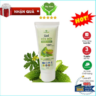 Sữa rửa mặt chiết xuất khổ qua và trà xanh dành cho da hỗn hợp, da nhờn, giảm mụn, dưỡng ẩm MẸ KEN dạng gel 100ml