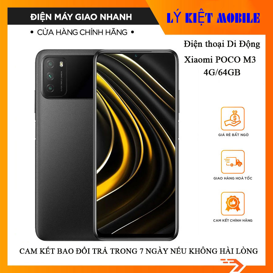 Điện thoại xiaomi Poco M3 Ram 4G bộ nhớ 64GB