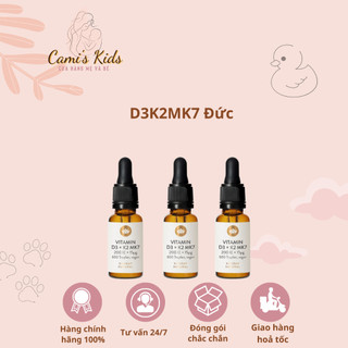 Vitamin D3K2Mk7 Orihiro Sunday Natural 20ml Đức dùng cho bé từ sơ sinh date mới