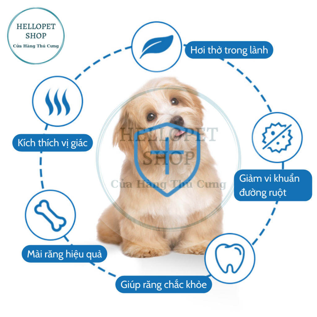Xương gặm sạch răng Orgo 90g cho chó thơm miệng bổ sung canxi HELLOPET cao cấp H49