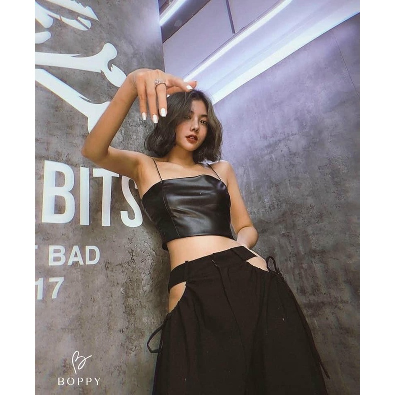 Áo 2 dây da cá tính phong cách có co giãn( có khoá kéo sau) , da mềm như hình bao kiểm chất và phom UN_NXboutique