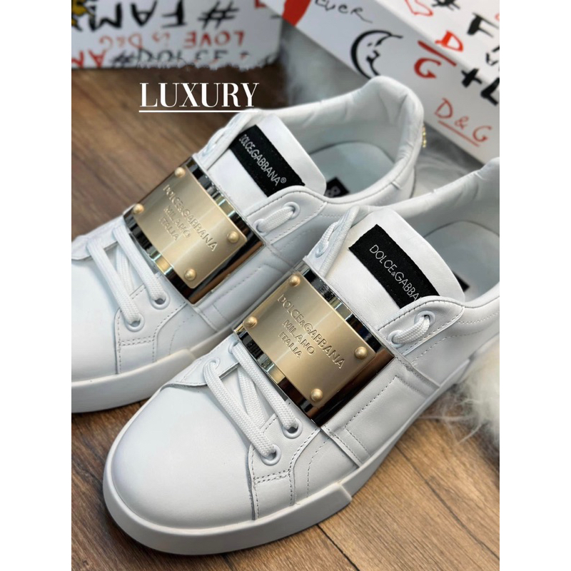 Giày Sneaker DG Logo Tag Trước Nổi Bật - Hàng Cao Cấp Logo Dập Đế Mẫu HOT 2023 Hàng Full Box