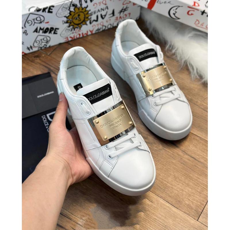 Giày Sneaker DG Logo Tag Trước Nổi Bật - Hàng Cao Cấp Logo Dập Đế Mẫu HOT 2023 Hàng Full Box
