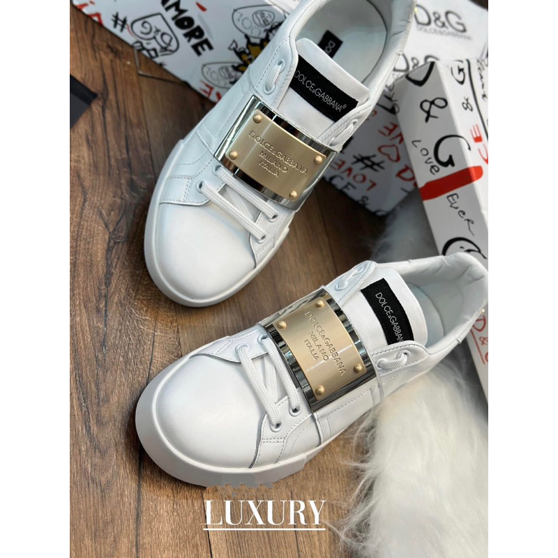 Giày Sneaker DG Logo Tag Trước Nổi Bật - Hàng Cao Cấp Logo Dập Đế Mẫu HOT 2023 Hàng Full Box