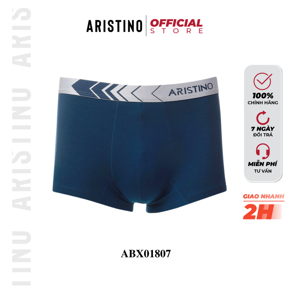 Quần lót sip nam ARISTINO ABX01807 boxer sợi cotton chitosan cao cấp mềm mịn kháng khuẩn khử mùi thấm hút mồ hôi