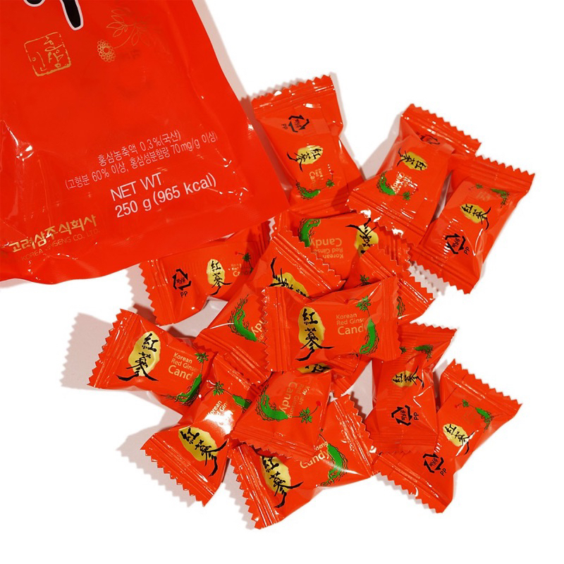 Kẹo Hồng Sâm 6 Năm Tuổi Hàn Quốc Daedong Korea Siêu Ngon 250gr Chính Hãng