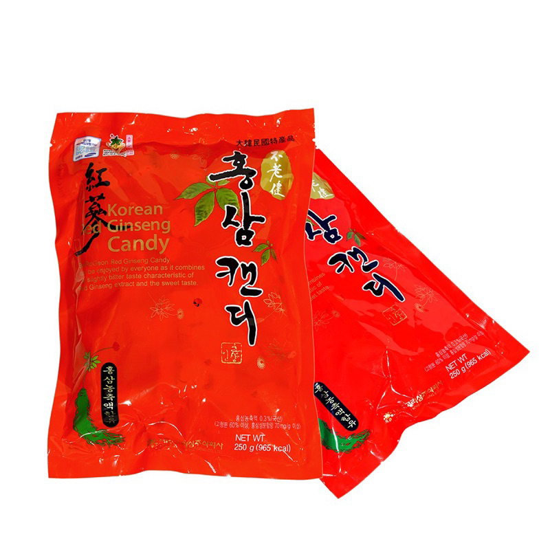 Kẹo Hồng Sâm 6 Năm Tuổi Hàn Quốc Daedong Korea Siêu Ngon 250gr Chính Hãng