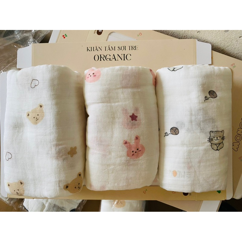 Khăn sữa - khăn tắm sợi tre mềm mại cho bé yêu