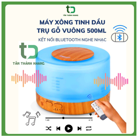 Máy Xông Tinh Dầu Tích Hợp Loa Bluetooth Nghe Nhạc Tiện Lợi, Remote Điều Khiển Từ Xa, Đèn Led 7 Màu