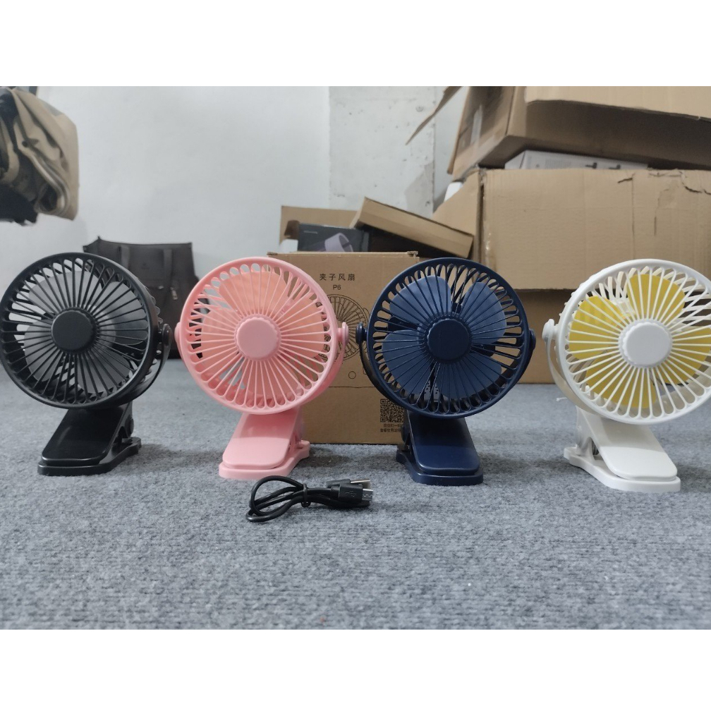 Quạt kẹp để bàn mini hẹn giờ QMN09, dodungmevabe1