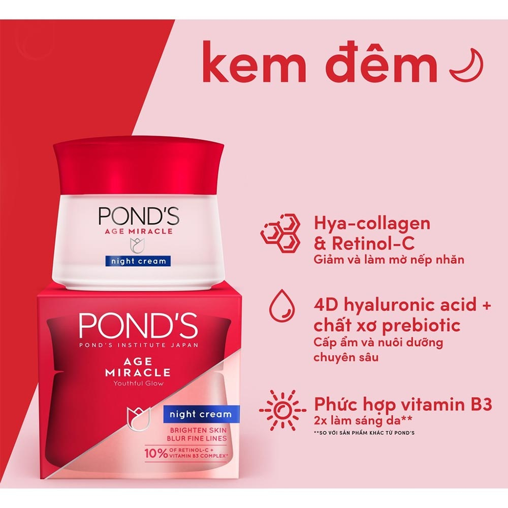 Kem POND'S Chống Lão Hoá Ban Đêm Thái Lan Chính Hãng