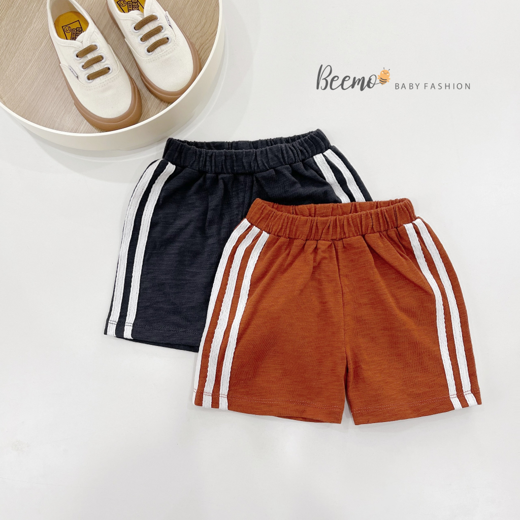 Bộ polo cotton cộc tay in gấu tay raglan Beemo cho bé