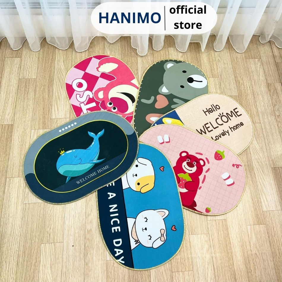 Thảm lau chân nhà bếp HANIMO đế cao su chống trơn trượt 40x60cm CBL01