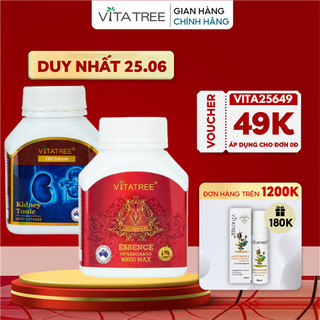 Viên uống bổ thận Vitatree Kidney Tonic 100 viên, Viên uống tăng sinh lý Vitatree Essence Of Kangaroo 40000 Max 100 viên