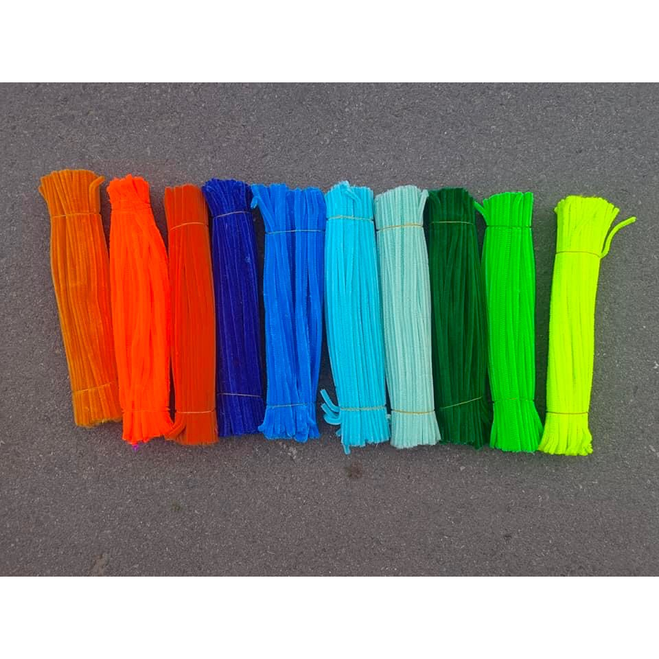 Kẽm nhung làm hoa bó 100 sợi, kẽm lông loại tốt làm hoa trang trí đồ chơi cho bé handmade