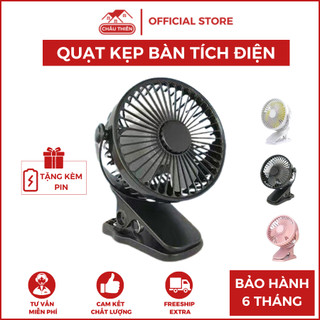 Máy quạt kẹp bàn siêu mát, Quạt để bàn, quạt cầm tay, Quạt mini tích điện, Xoay góc 720 độ tiện lợi bảo hành 6 tháng